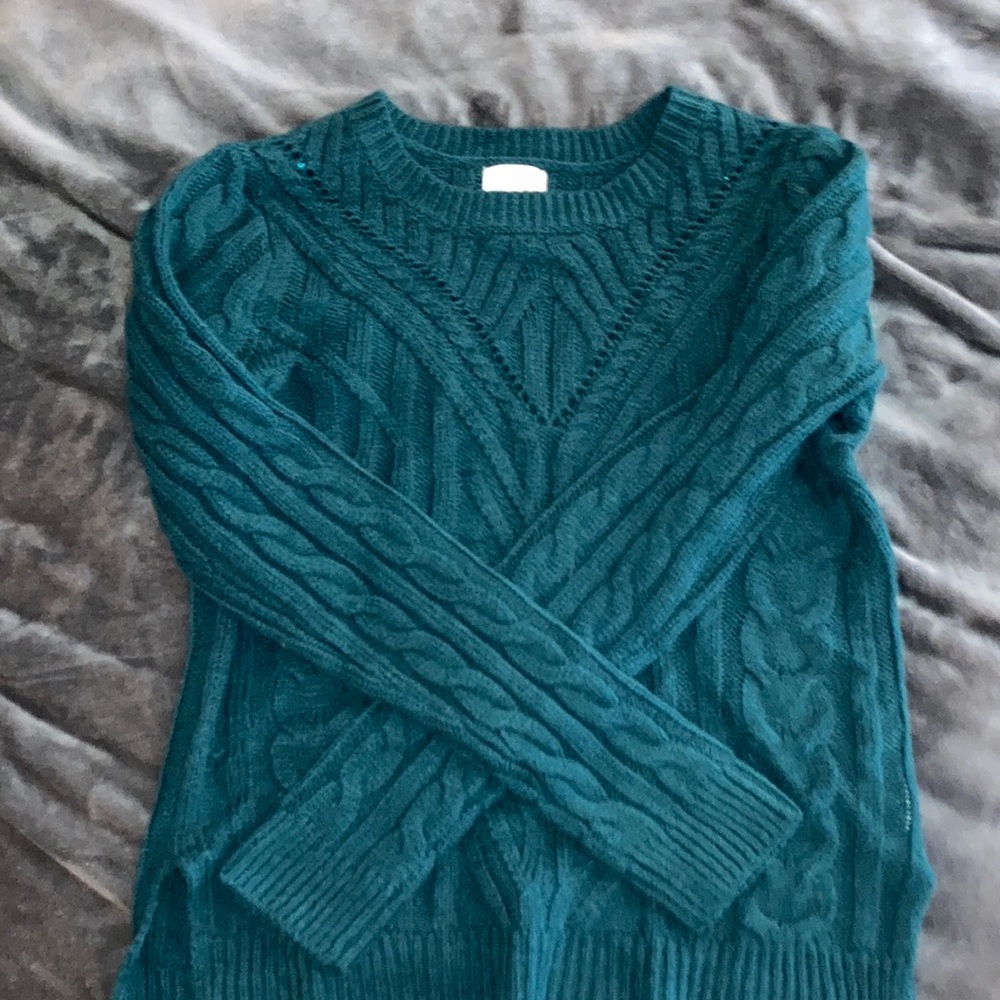A teal sweater from Hippie Rose!